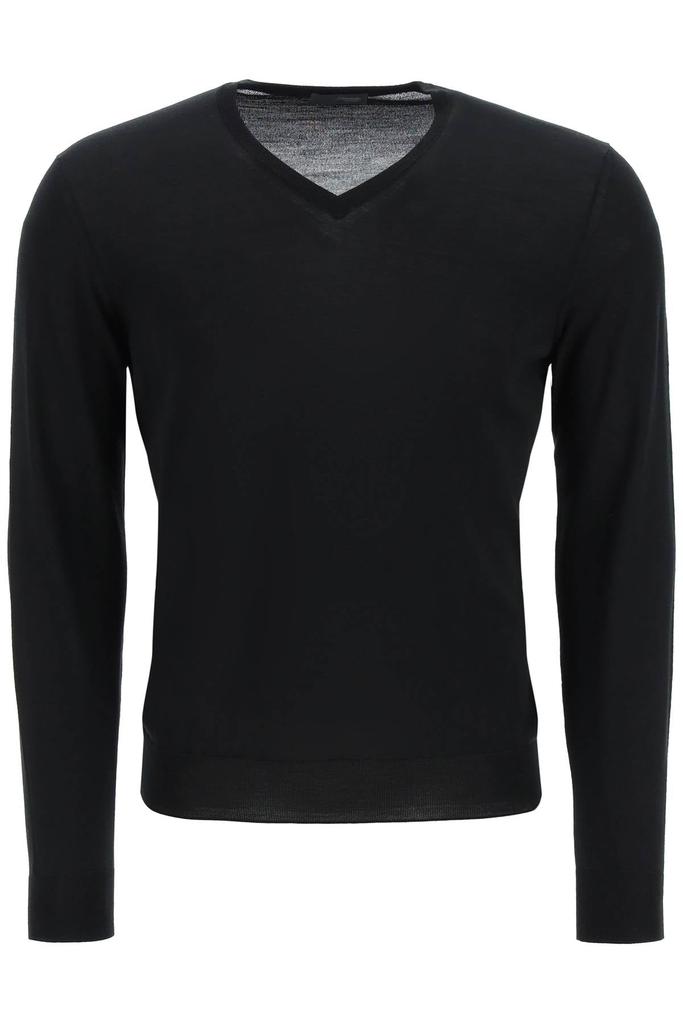 Drumohr super fine merino wool v-neck sweater商品第5张图片规格展示
