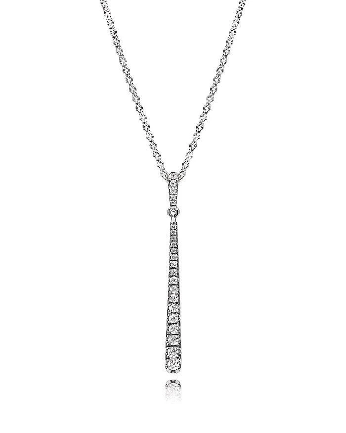 商品PANDORA|Sterling Silver & Cubic Zirconia Shooting Star Y Necklace,价格¥748,第1张图片