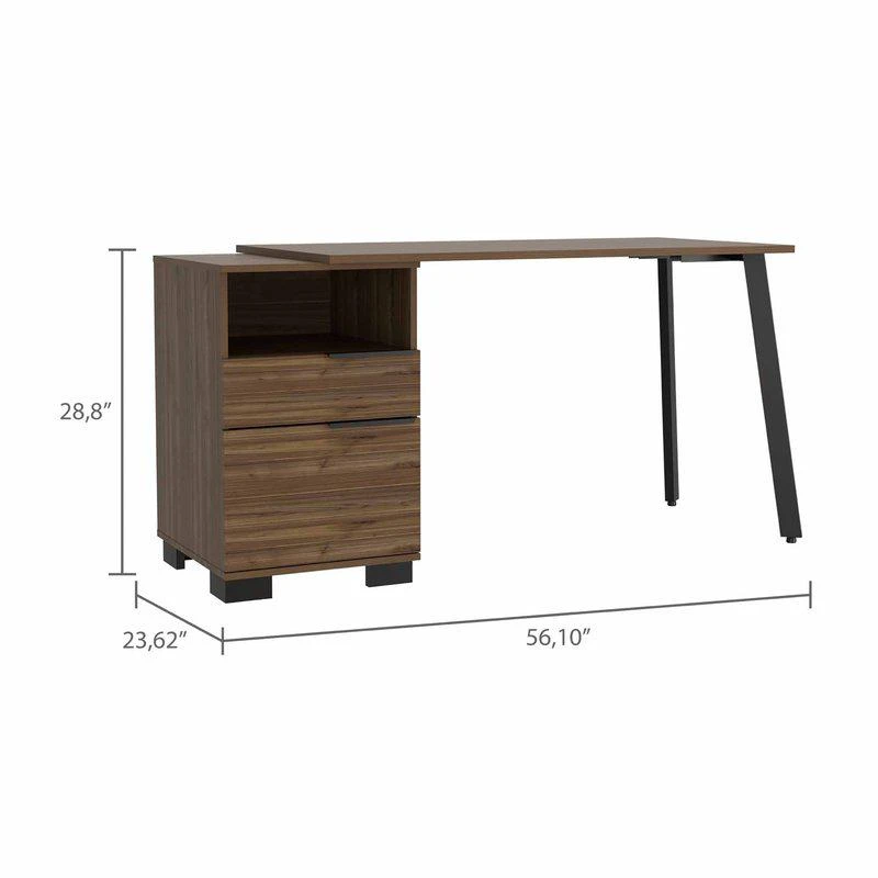 商品FM Furniture|Petra Writing Desk, One Shelf, One Cabinet, One Drawer,价格¥1422,第2张图片详细描述