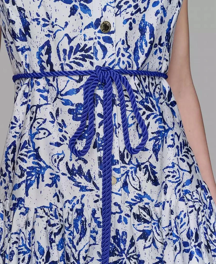 商品Karl Lagerfeld Paris|Women's Floral-Print Square-Neck Midi Dress,价格¥1246,第3张图片详细描述