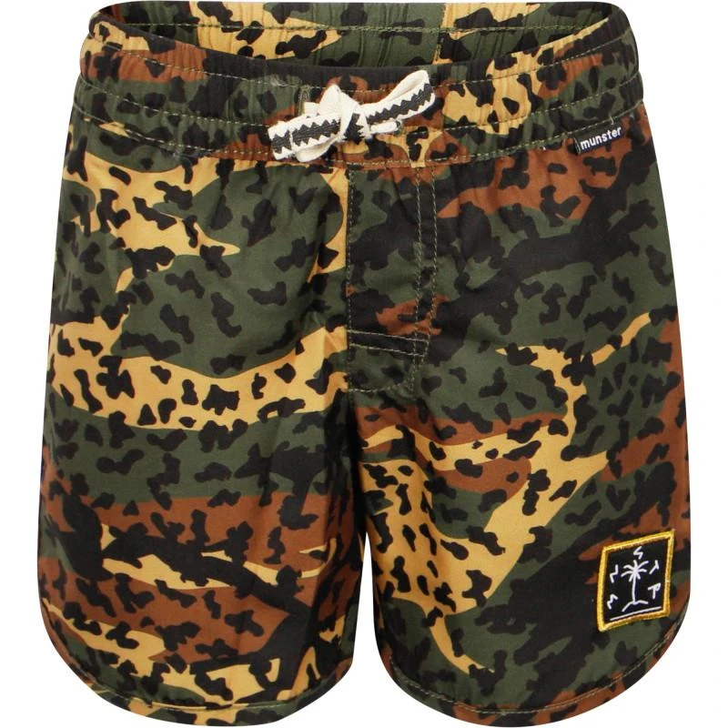 商品Munster|Leopard print shorts in camouflage green,价格¥484,第1张图片