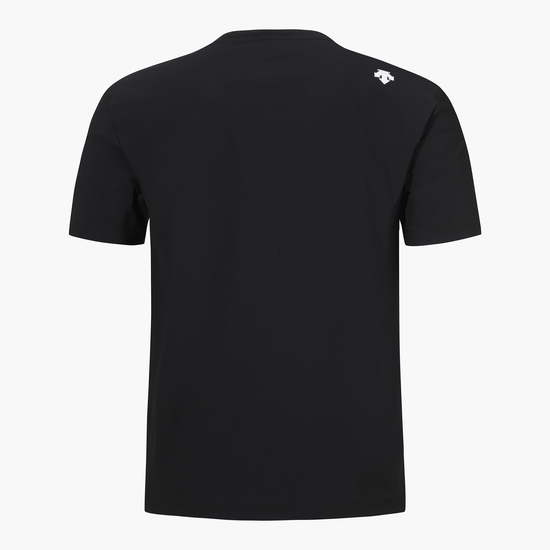 【享贝家】DESCENTE 迪桑特 字母圆领运动短袖T恤  黑色 SN323TTS75（现采购商品，下单后12天内发货）商品第2张图片规格展示