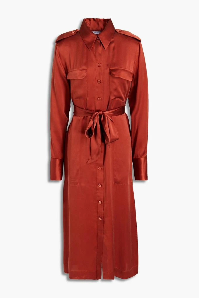 商品Equipment|Zelie silk-satin midi shirt dress,价格¥785,第3张图片详细描述