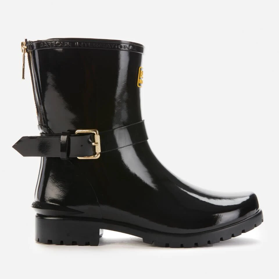 商品Barbour|BARBOUR INTERNATIONAL WOMEN'S MUGELLO BIKER WELLIES - BLACK,价格¥689,第1张图片