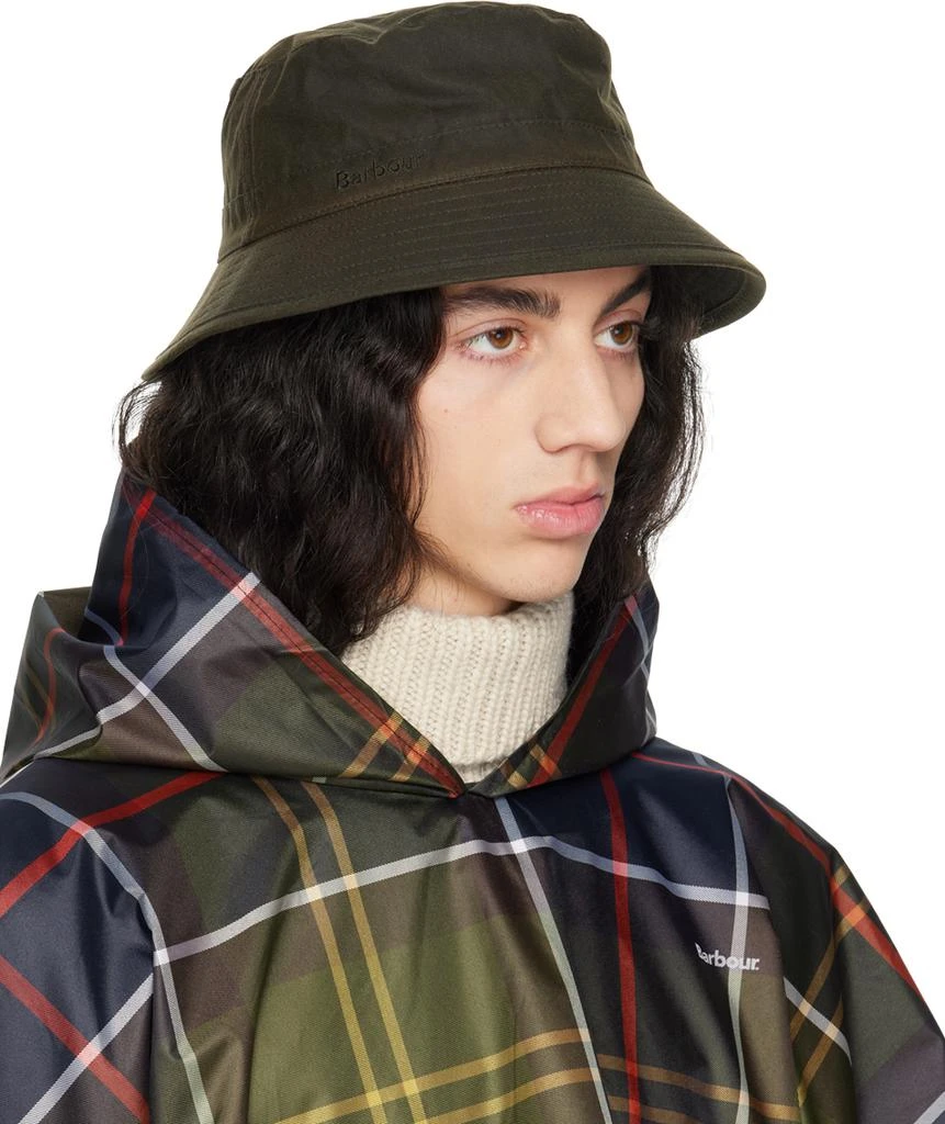 商品Barbour|Khaki Wax Sports Bucket Hat,价格¥286,第2张图片详细描述