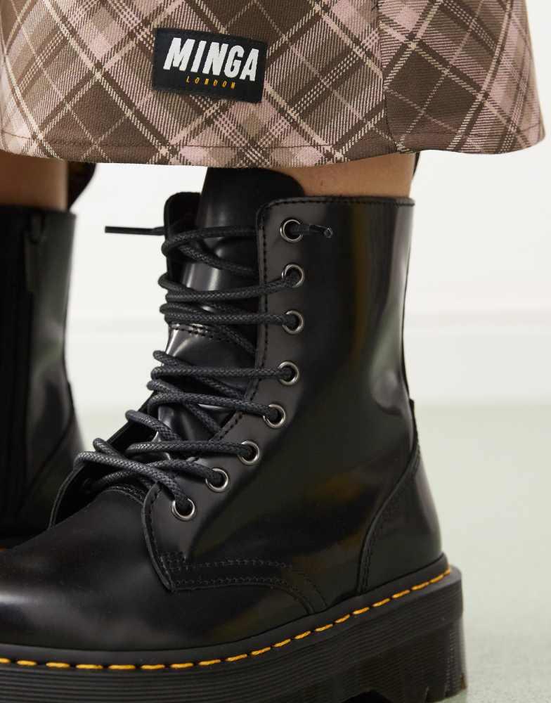 靴 Dr.Martens Jadon WS eu43 DR.MARTENS JADON QUAD ZIP MILLED NAPPA LEATHER PLATFORMS