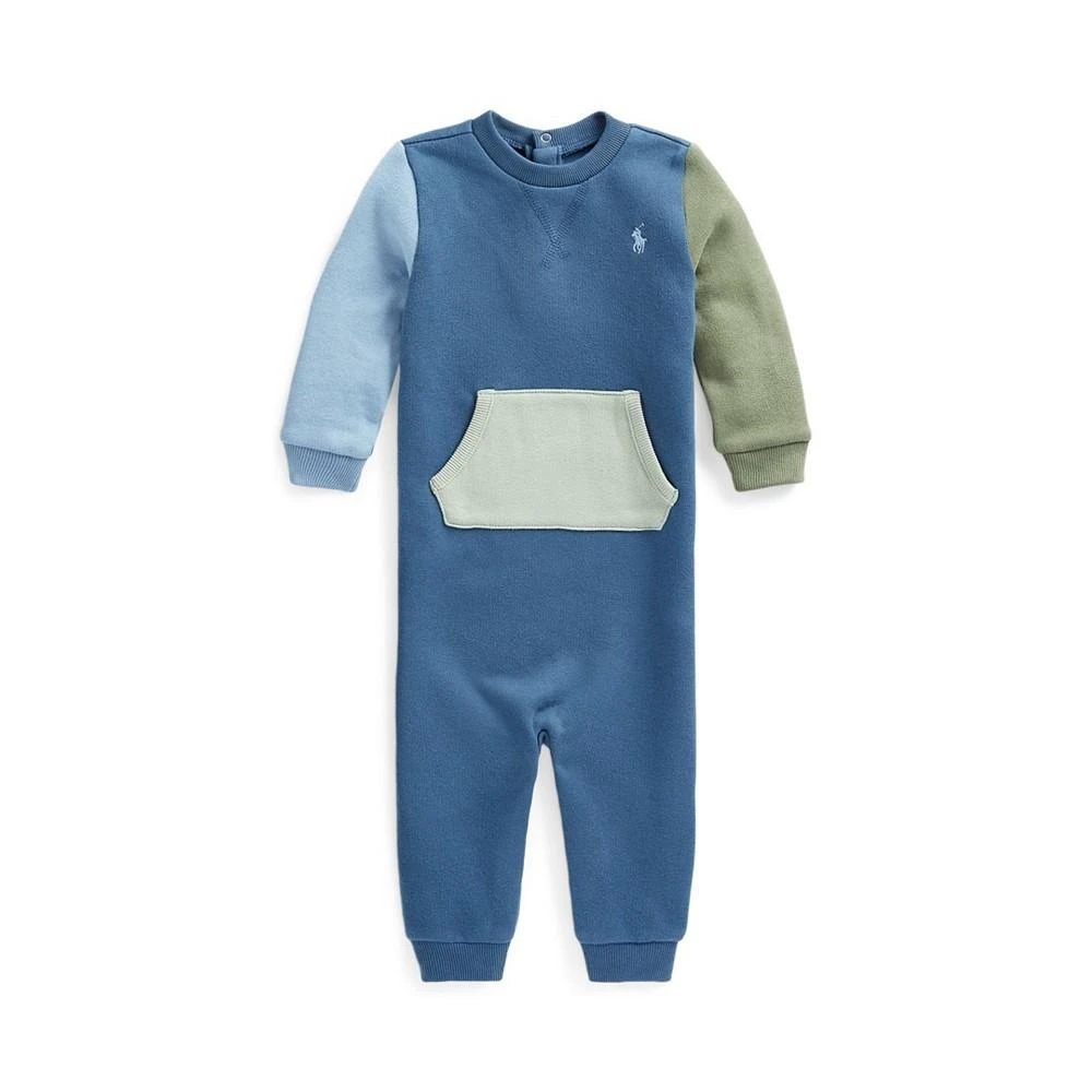 商品Ralph Lauren|Baby Boys Color-Blocked Fleece Coverall One Piece,价格¥190,第1张图片