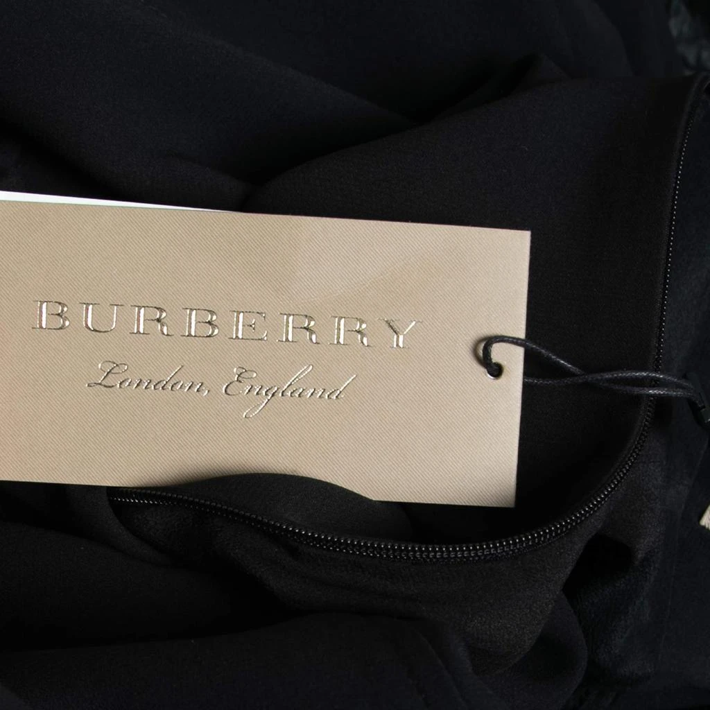 Burberry Black Silk D-Ring Detail Short Sleeve Dress S 商品