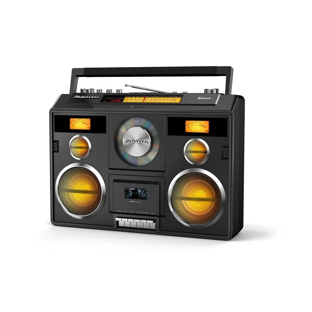 商品Studebaker|SB2140B Sound Station Portable Stereo Bluetooth, CD, AM/FM Radio, Cassette Recorder,价格¥1719,第1张图片