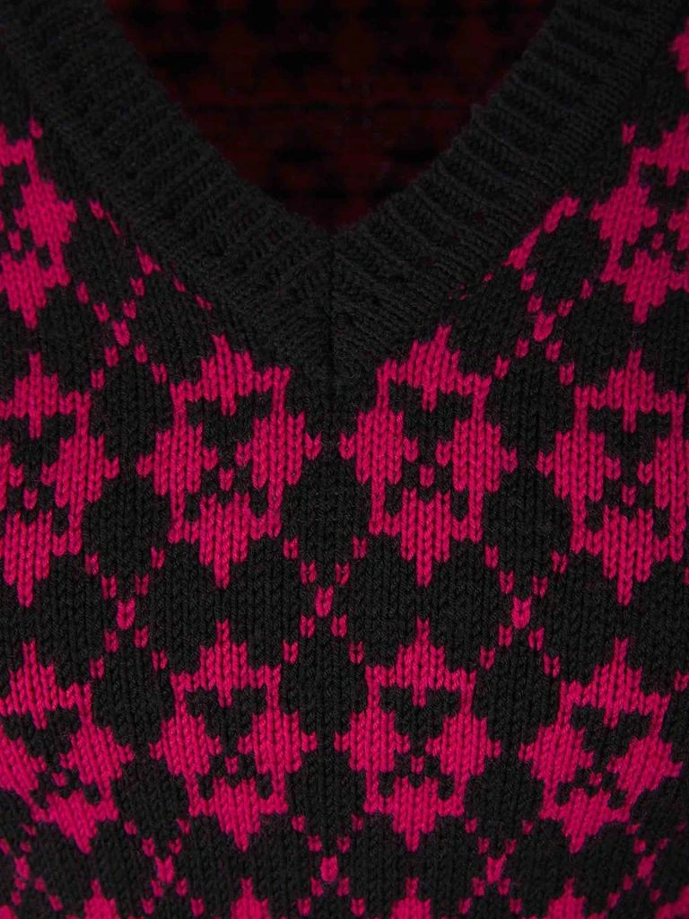 商品AMI|AMI De Coeur Argyle Knitted V-Neck Jumper,价格¥1897,第3张图片详细描述