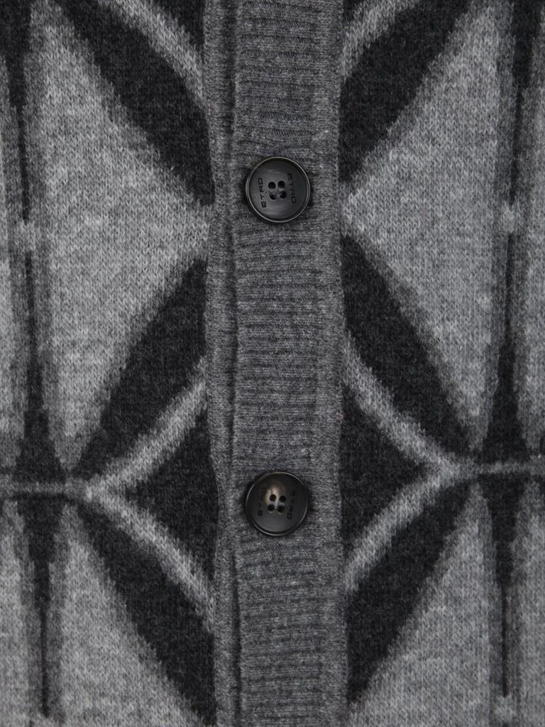 商品ETRO|Etro Patterned-Jacquard V-Neck Cardigan,价格¥5351,第3张图片详细描述