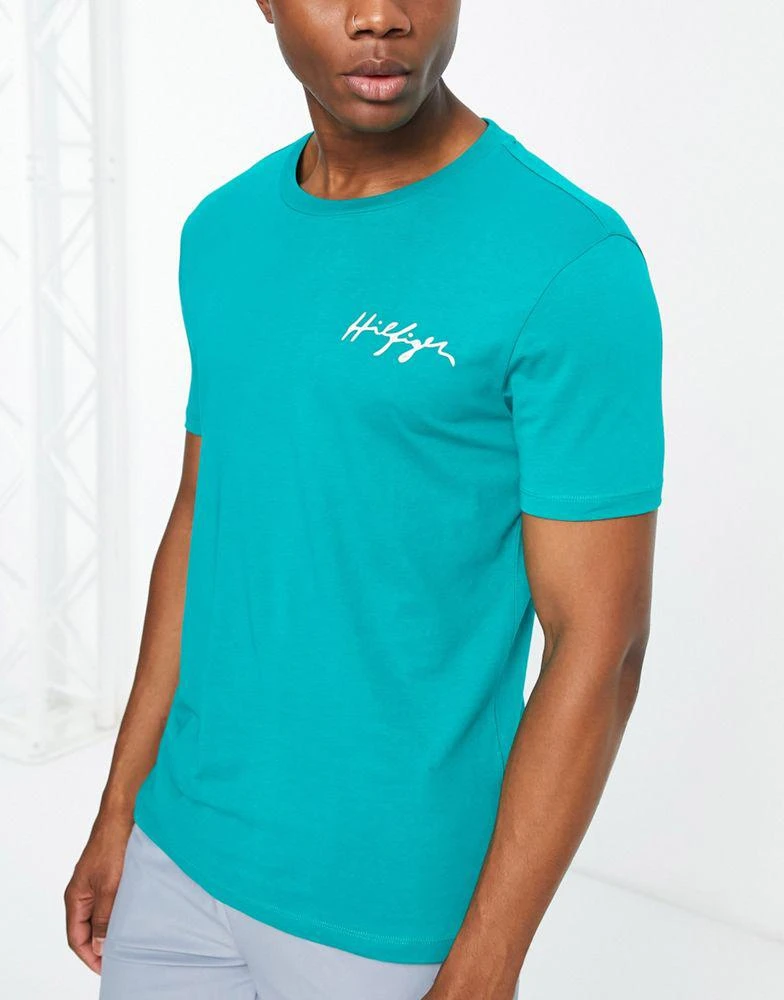 商品Tommy Hilfiger|Tommy Hilfiger swim t-shirt in teal co-ord,价格¥192,第1张图片