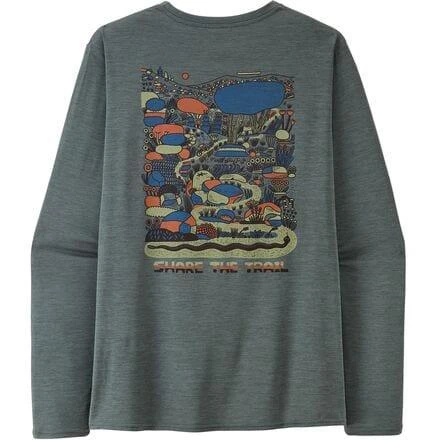 商品Patagonia|Cap Cool Daily Graphic Long-Sleeve Shirt - Lands - Men's,价格¥542,第3张图片详细描述
