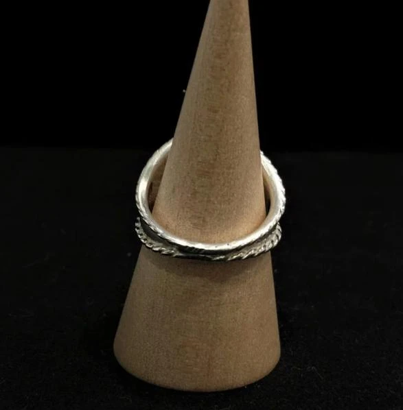 Goros Rope Cornered Ring With Eagle - Silver And Gold 商品