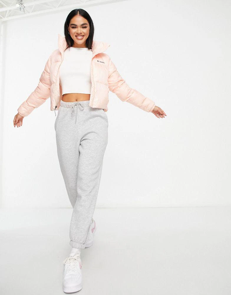 商品Columbia|Columbia Puffect cropped puffer jacket in peach Exclusive at ASOS,价格¥482,第3张图片详细描述