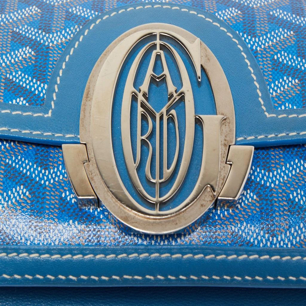 商品[二手商品] Goyard|Goyard Blue Goyardine Coated Canvas 223 PM Shoulder Bag,价格¥16650,第5张图片详细描述