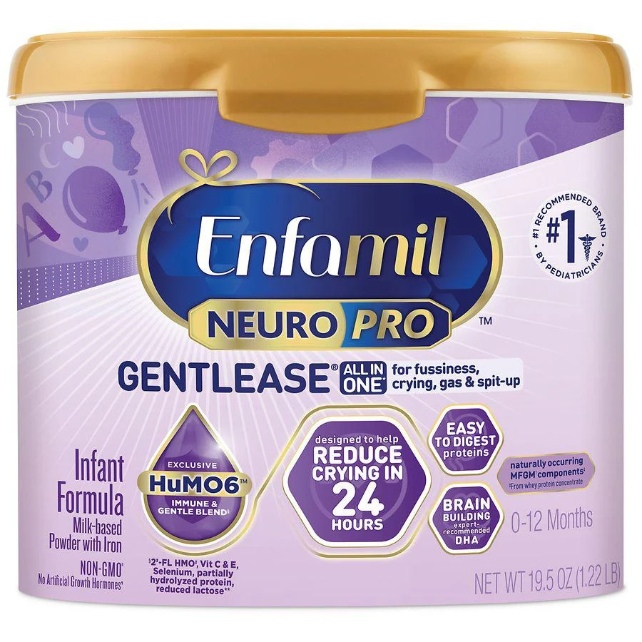 商品Enfamil|NeuroPro Gentlease 金樽亲舒防胀气易消化婴儿配方奶粉1段 567g,价格¥344,第1张图片