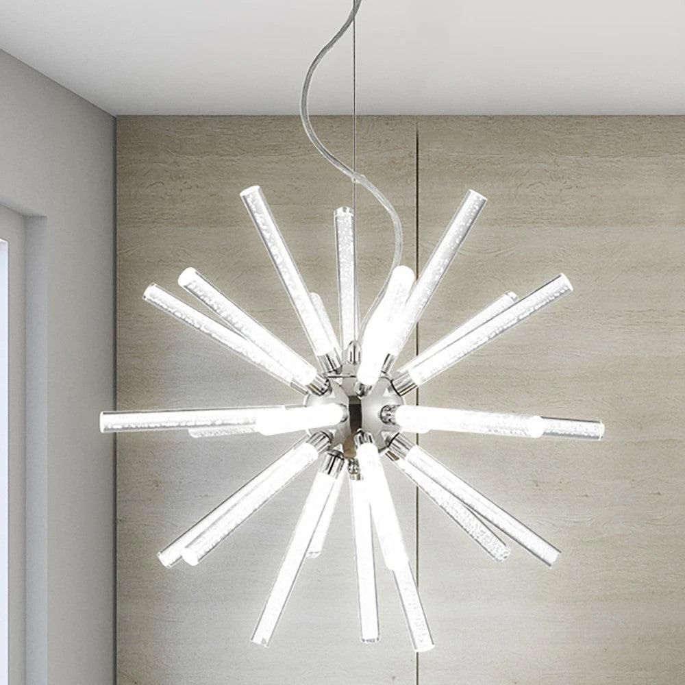 商品JONATHAN Y|Soyuz 19.5" Adjustable Integrated LED Starburst Metal/Acrylic Pendant,价格¥2167,第1张图片