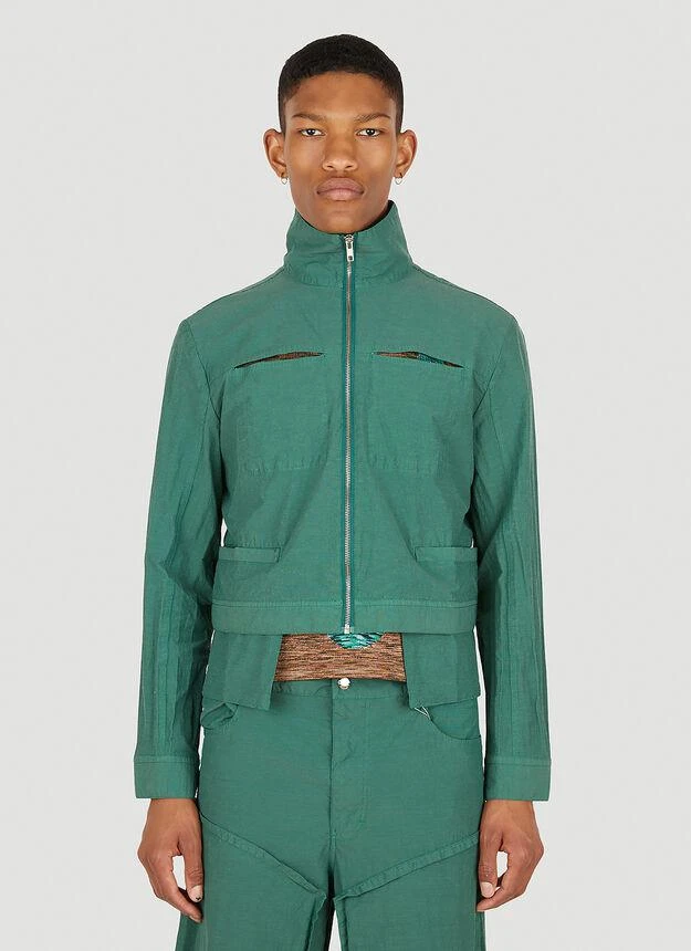 商品Eckhaus Latta|Panel Jacket in Green,价格¥1766,第1张图片