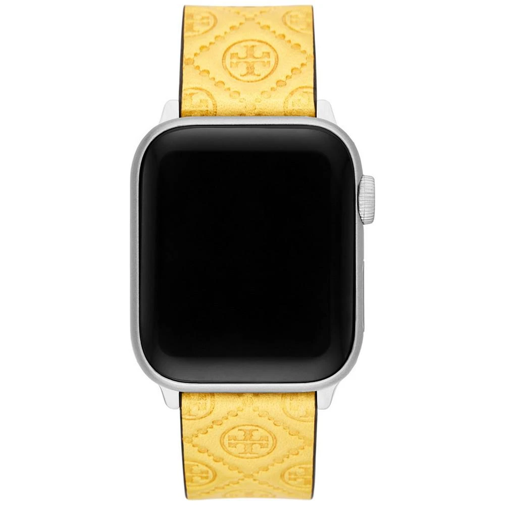 商品Tory Burch|Interchangeable Monogram Lemon Leather Strap For Apple Watch® 38mm/40mm,价格¥648,第3张图片详细描述