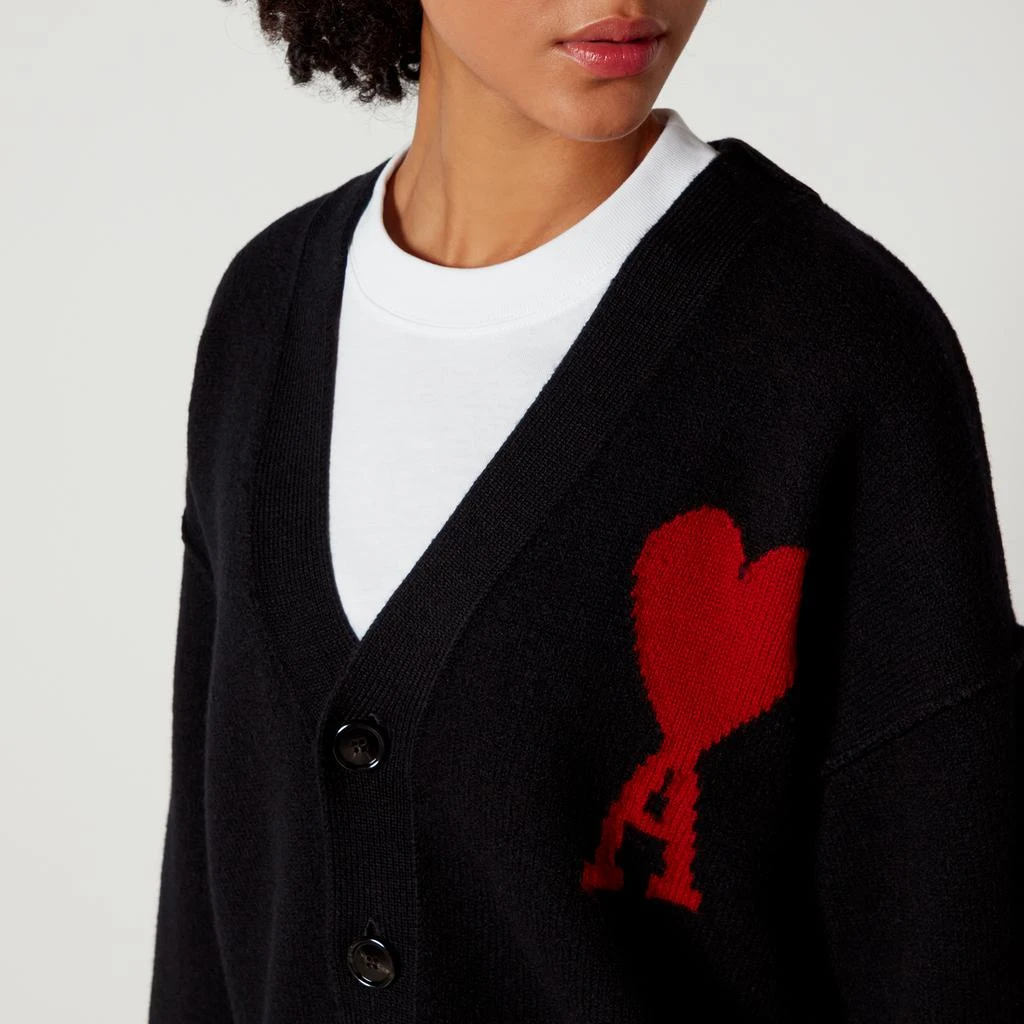 商品AMI|De Coeur Logo-Intarsia Wool Cardigan,价格¥3923,第4张图片详细描述