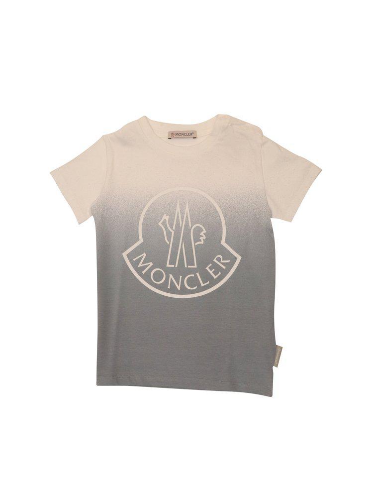 商品Moncler|Moncler Enfant Logo Printed Two-Tone T-Shirt,价格¥571,第1张图片