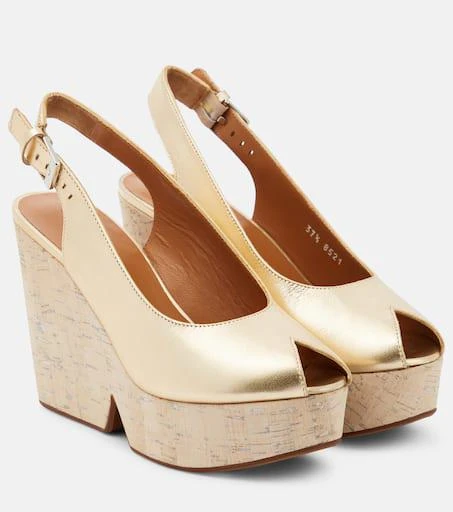 商品Clergerie|Dylan slingback wedge pumps,价格¥2782,第1张图片