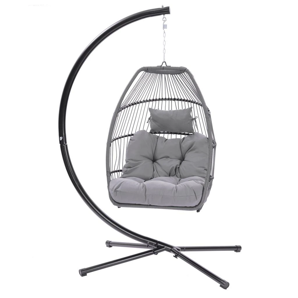 商品Simplie Fun|Outdoor Patio Wicker Folding Hanging Chair,价格¥3235,第3张图片详细描述