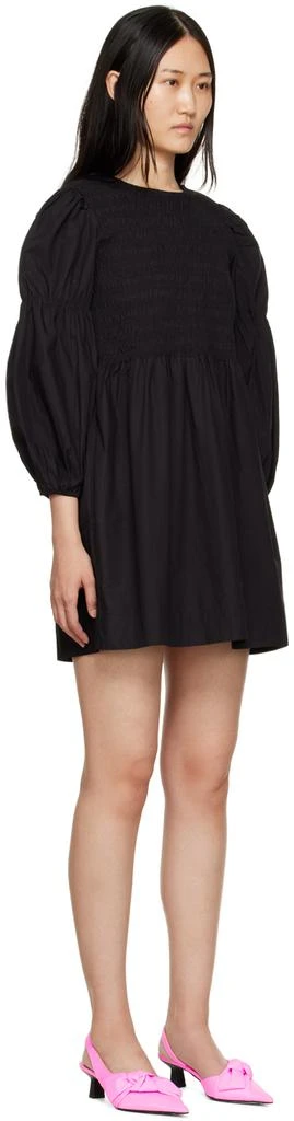 商品Ganni|Black Poplin Smock Minidress,价格¥860,第2张图片详细描述