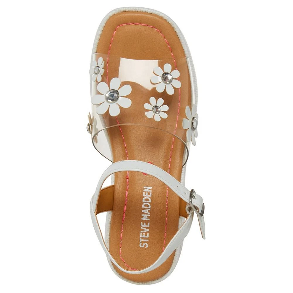 商品Steve Madden|Little Girls Jfarrah Flower Wedge Sandals,价格¥447,第4张图片详细描述