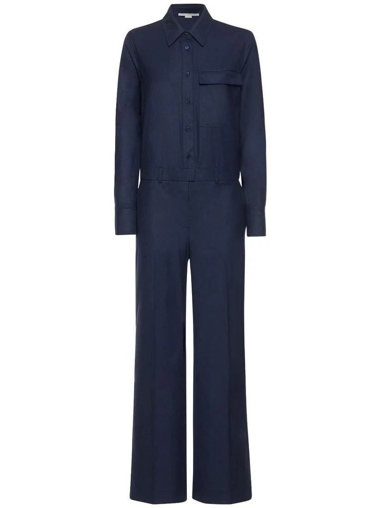 商品Stella McCartney|Casual Wool Flannel Jumpsuit,价格¥6861,第1张图片