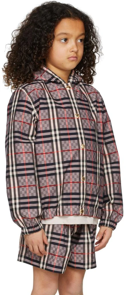 商品Burberry|多色 Jacquard Check 儿童双面连帽夹克,价格¥2270,第3张图片详细描述