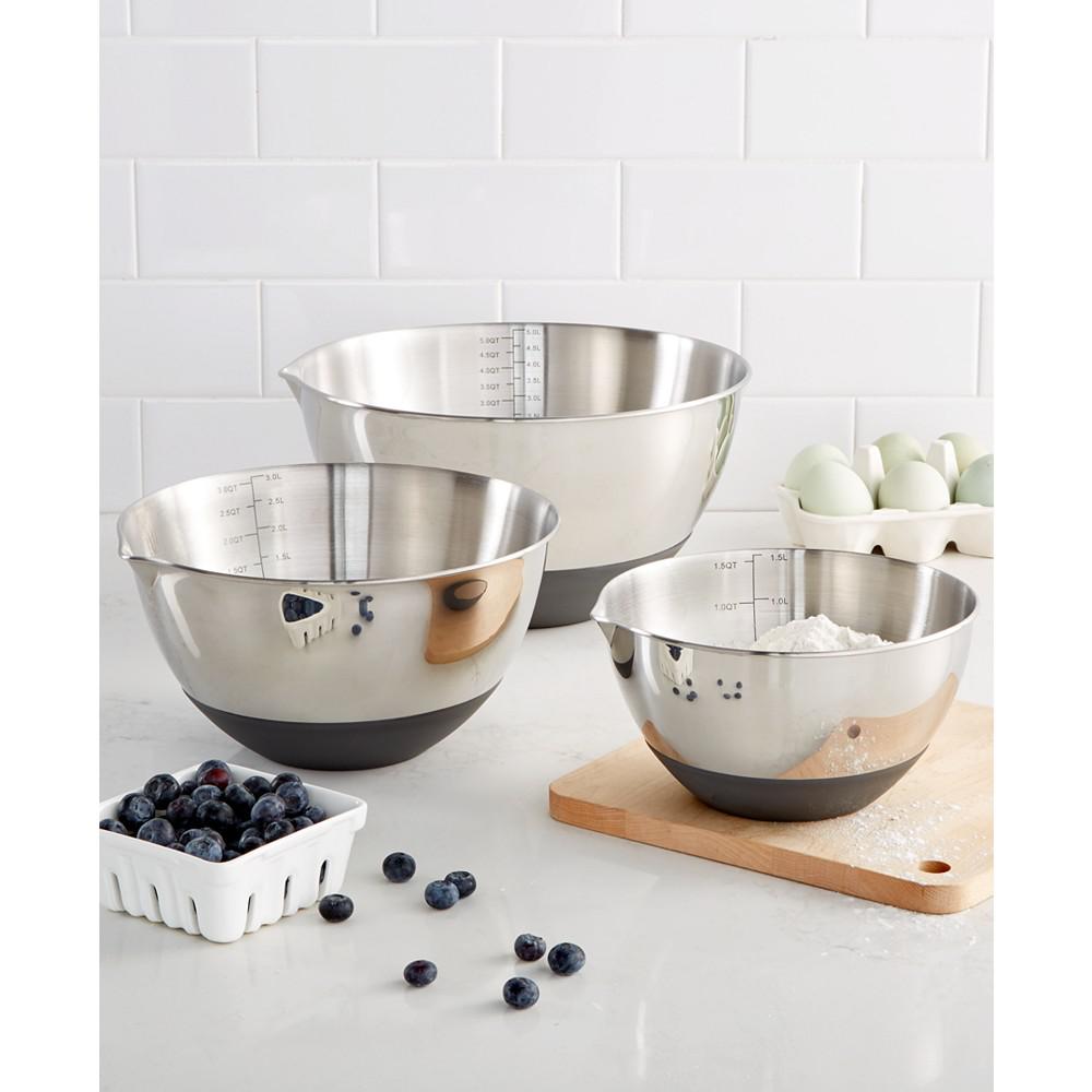 Set of 3 Non-Skid Mixing Bowls with Measurements, Created for Macy's商品第1张图片规格展示