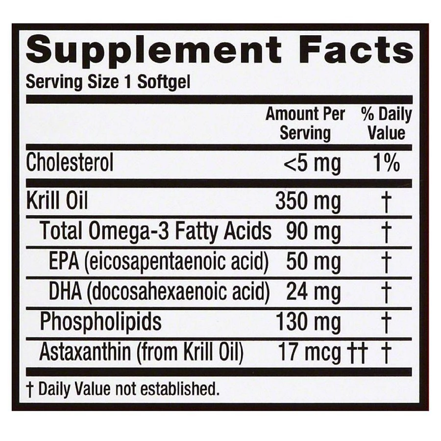 商品MegaRed|Omega-3 Krill Oil 350 mg Fatty Acids EPA & DHA,价格¥164,第5张图片详细描述