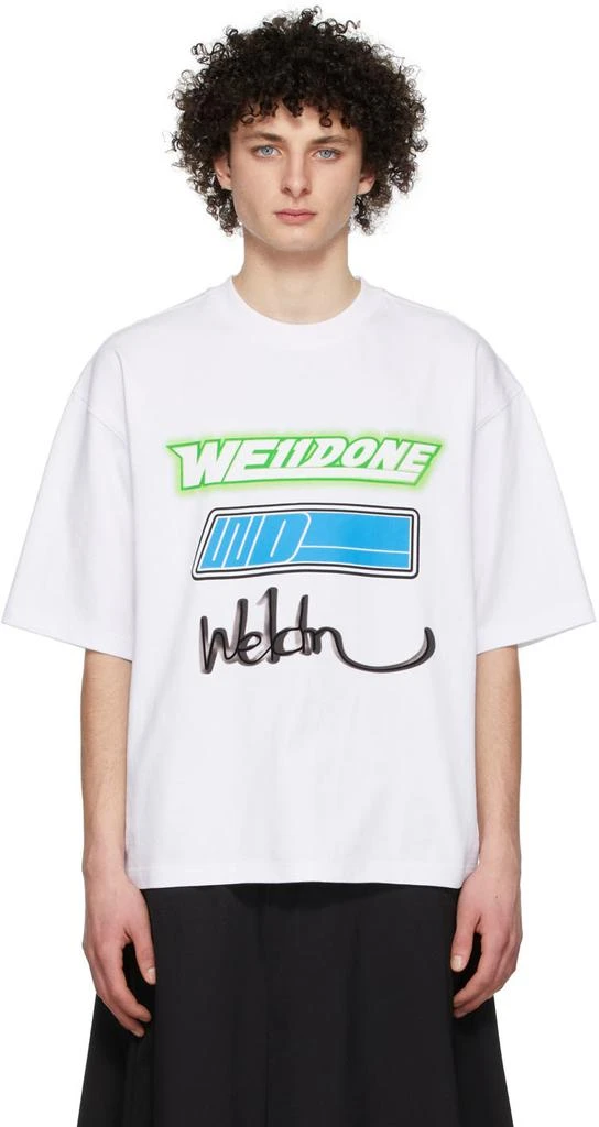 商品We11done|White 3-New Logo T-Shirt,价格¥733,第1张图片