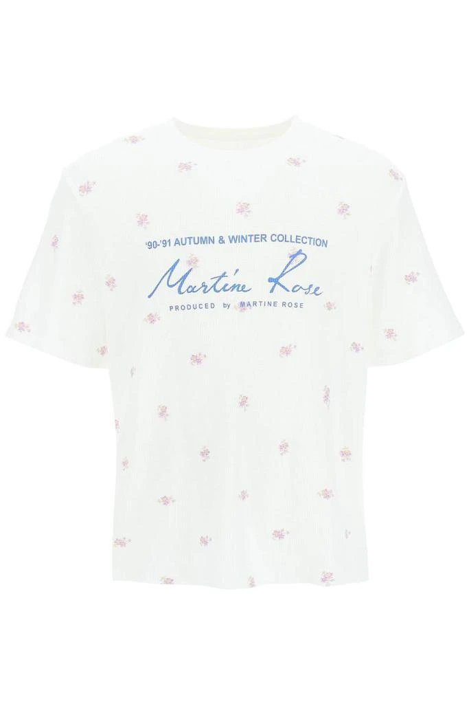 商品Martine Rose|Martine rose waffled jersey t-shirt with floral print,价格¥1253,第1张图片