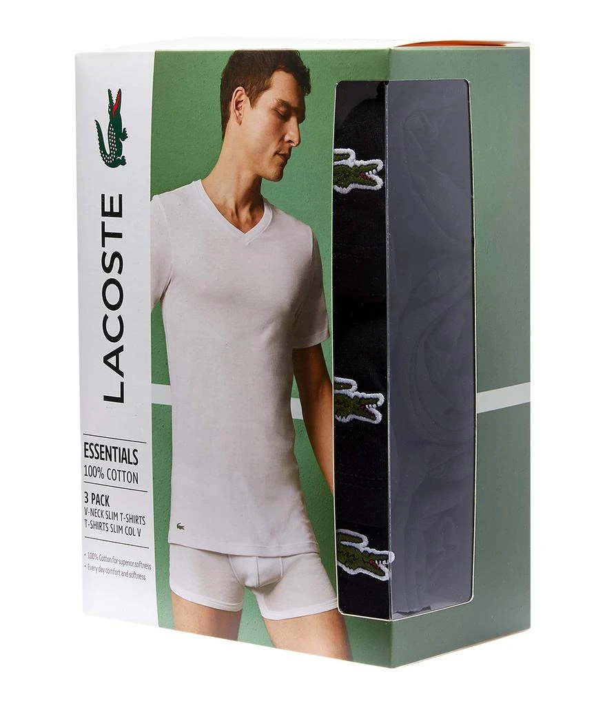 商品Lacoste|3-Pack V-Neck Slim Fit Essential T-Shirt,价格¥327,第4张图片详细描述