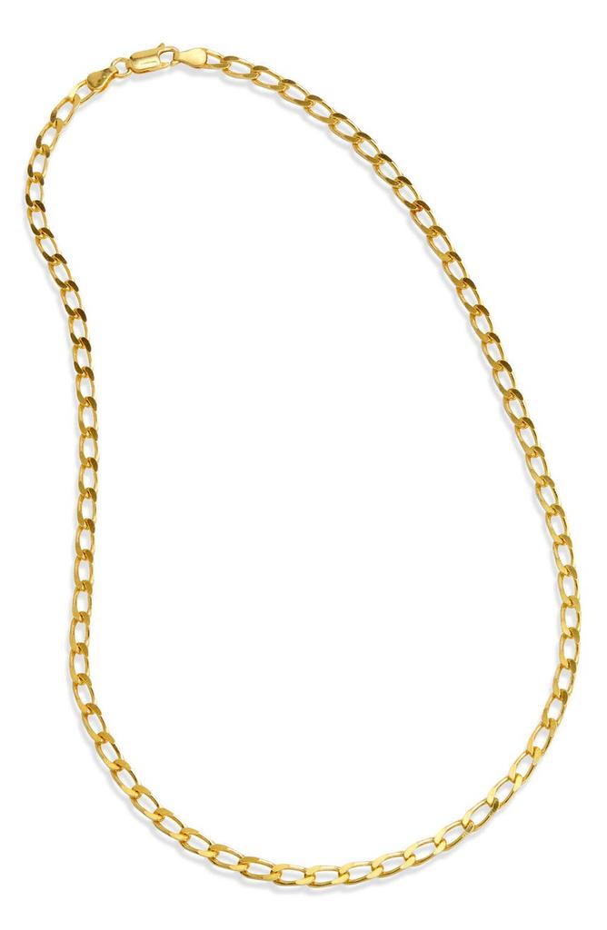 18K Yellow Gold Vermeil Italian Open Link Necklace商品第1张图片规格展示