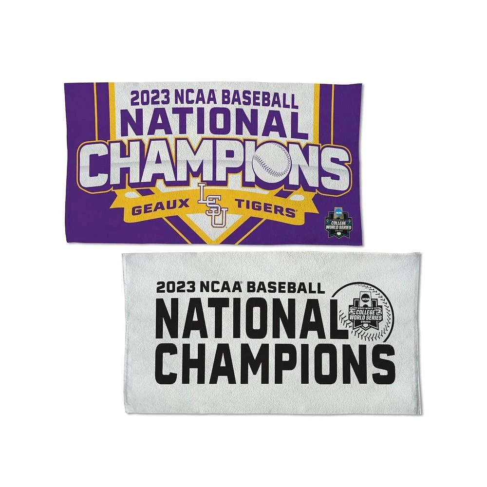 商品Wincraft|LSU Tigers 2023 NCAA Men's Baseball College World Series Champions Locker Room 22'' x 42'' Two-Sided On Field Towel,价格¥210,第4张图片详细描述