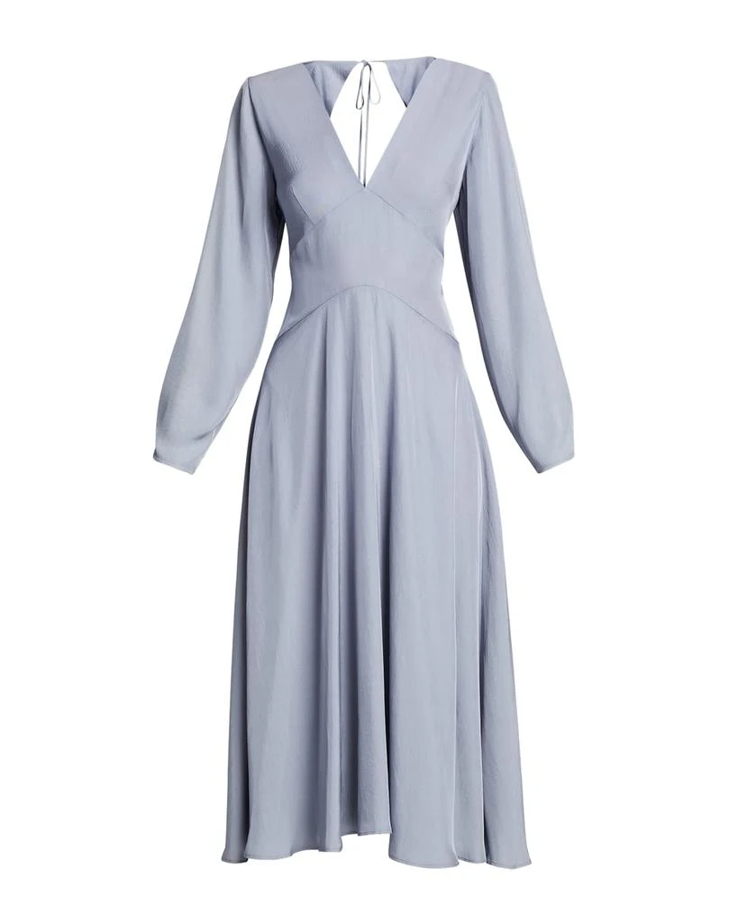 商品Vince|Long-Sleeve Paneled V-Neck Dress,价格¥751,第2张图片详细描述