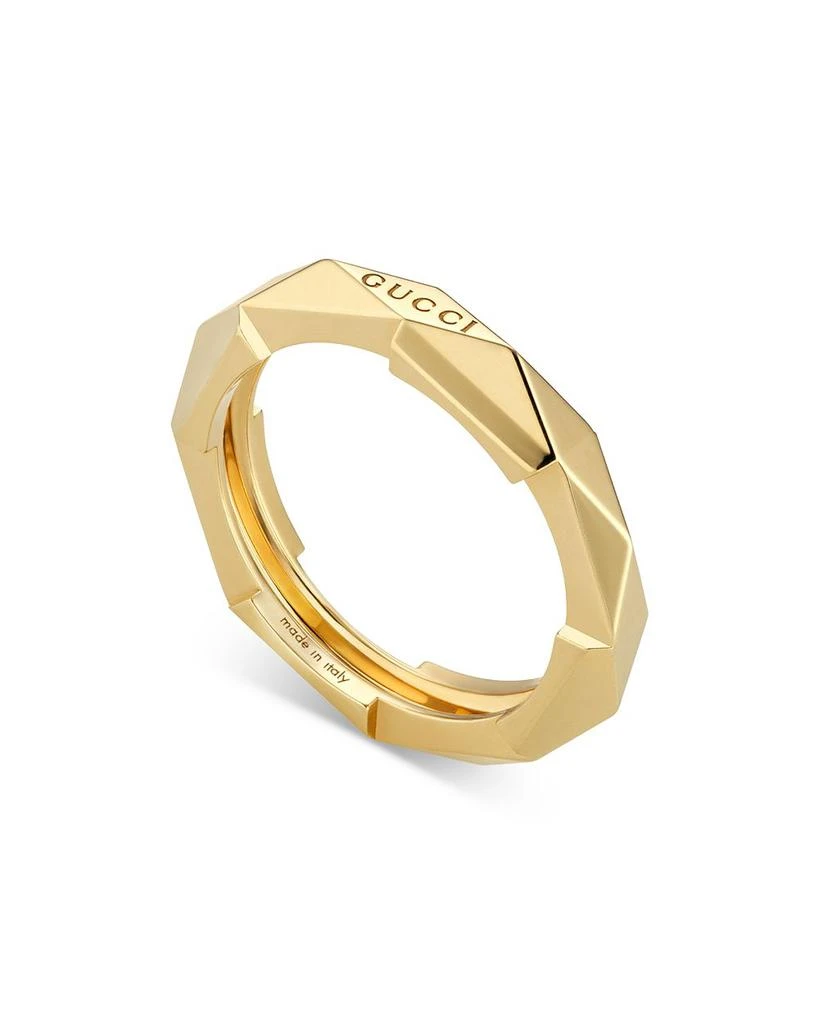 商品Gucci|18K Yellow Gold Link To Love Stud Ring,价格¥12101,第1张图片