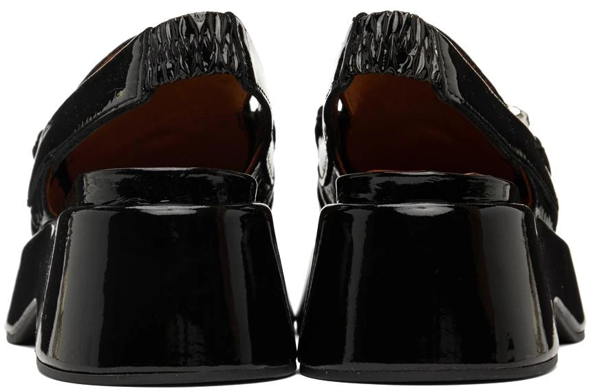 商品Ganni|Black Retro Slingback Platform Loafers,价格¥1173,第2张图片详细描述