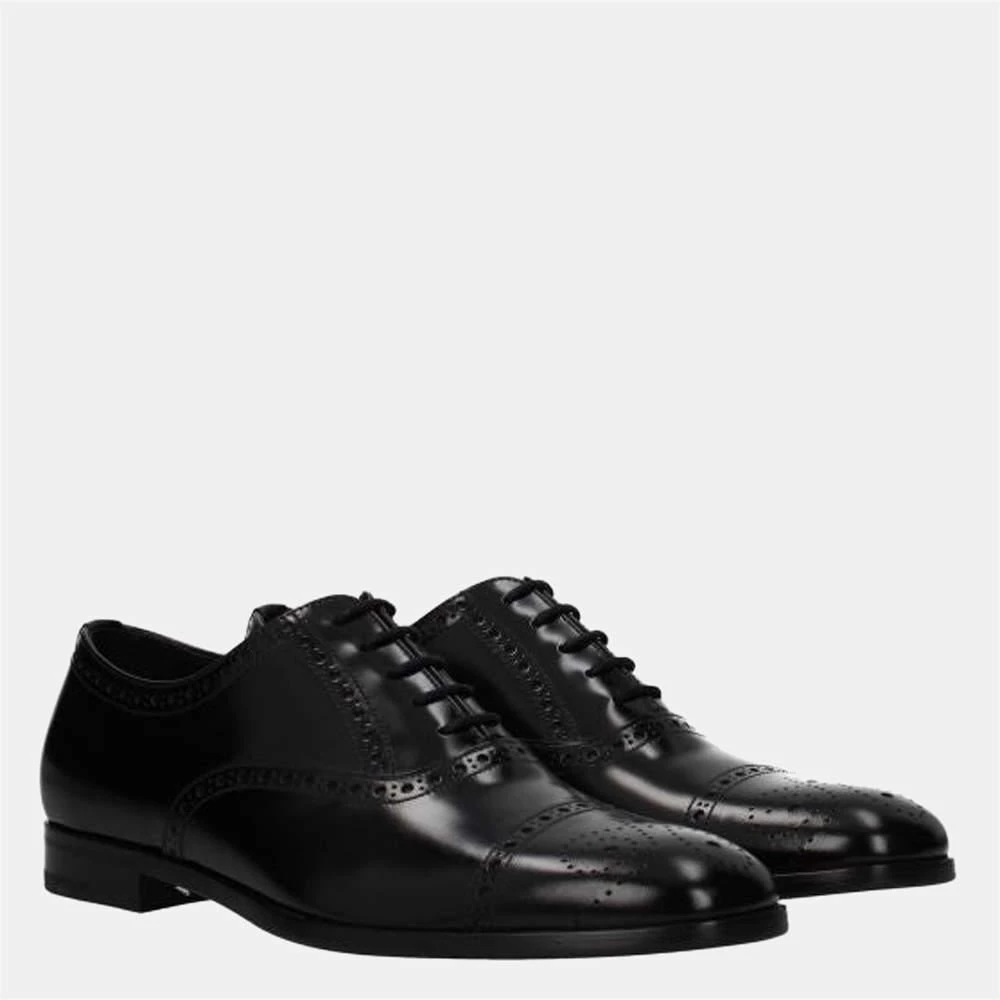 商品Prada|Prada Black Leather brogue Lace Up And Monkstrap Shoes Size US 8 EU 41,价格¥7143,第3张图片详细描述