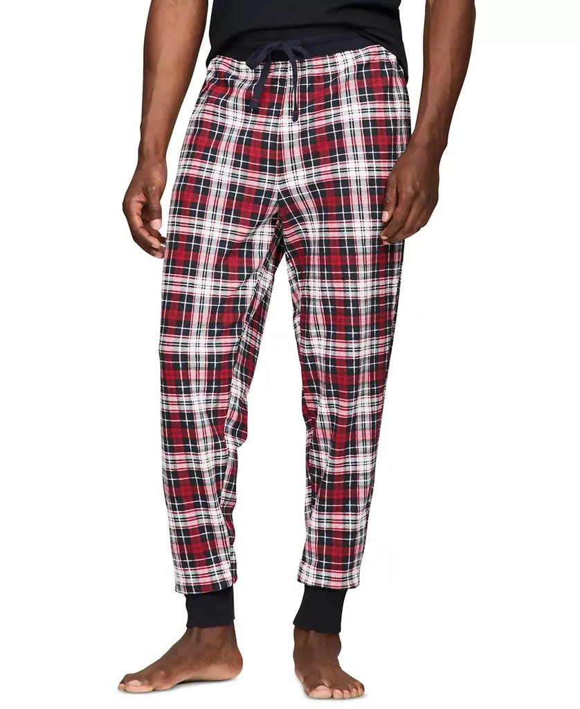 商品Tommy Hilfiger|Men's Plaid Waffle-Knit Jogger Pajama Pants,价格¥165,第1张图片