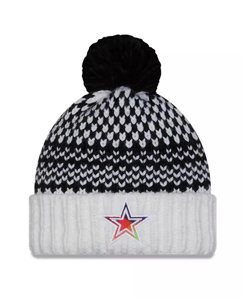 商品New Era|Women's Black, White Dallas Cowboys 2023 NFL Crucial Catch Cuffed Pom Knit Hat,价格¥269,第1张图片