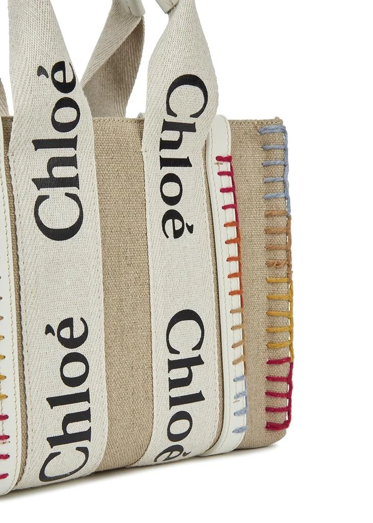 商品Chloé|Woody small whipstitched canvas tote,价格¥9775,第3张图片详细描述