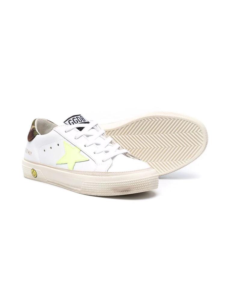 Golden Goose White Leather May Sneakers商品第2张图片规格展示