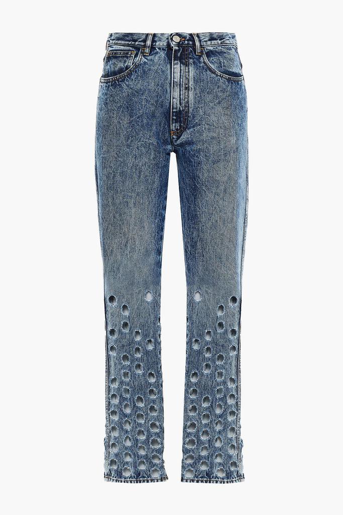 商品MAISON MARGIELA|Distressed high-rise straight-leg jeans,价格¥1611,第1张图片