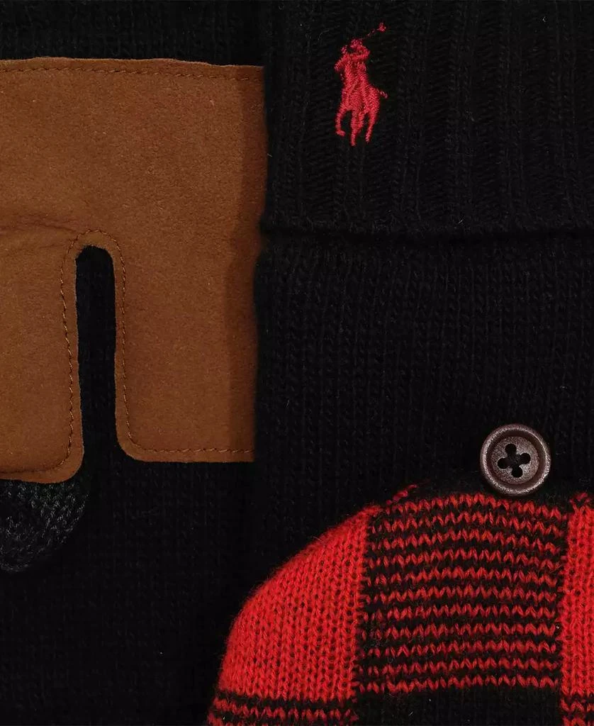 商品Ralph Lauren|Men's Tartan Mitt Convertible Gloves,价格¥627,第4张图片详细描述