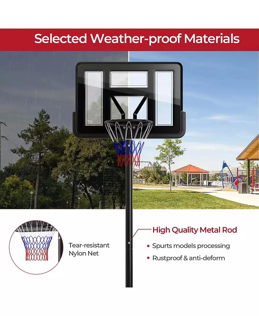 Portable Basketball Hoop 7.5-10FT Adjustable Basketball Goal System 商品